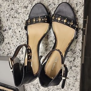 Giant Bini Black with Gold Stud heels